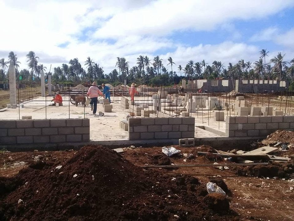 Block foundation construction, Tonga