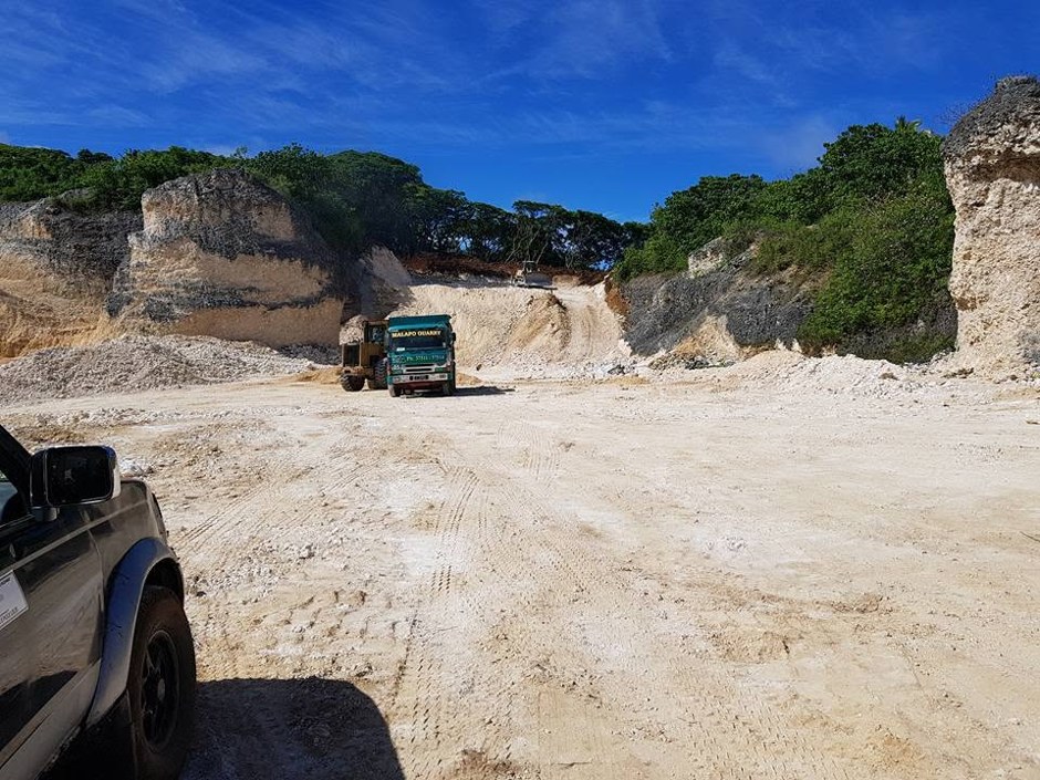 Quarry materials assessment site, Tonga